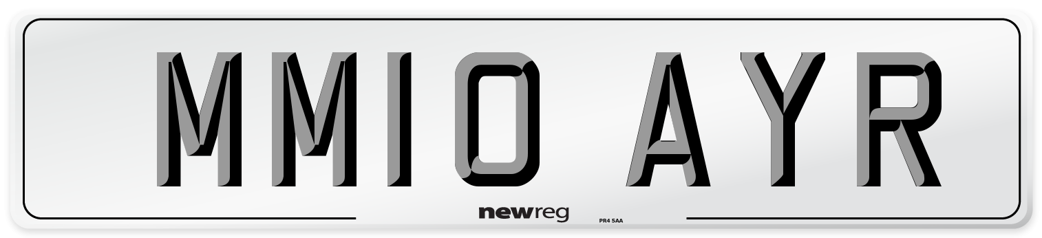 MM10 AYR Number Plate from New Reg